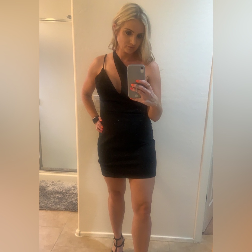 Black mini dress